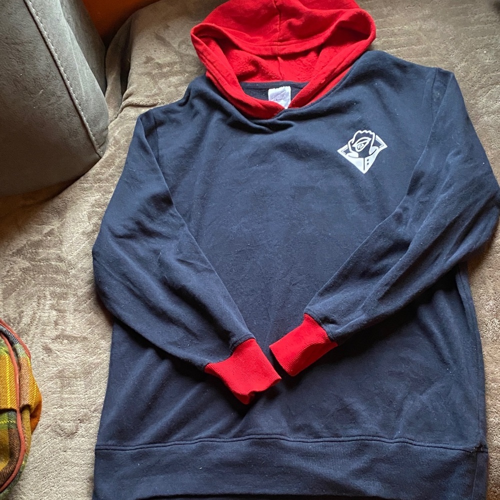 Men's LootWear Navy and Red Hoodie